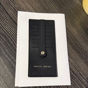 Badgley Mischka Elegant Black Card Holder